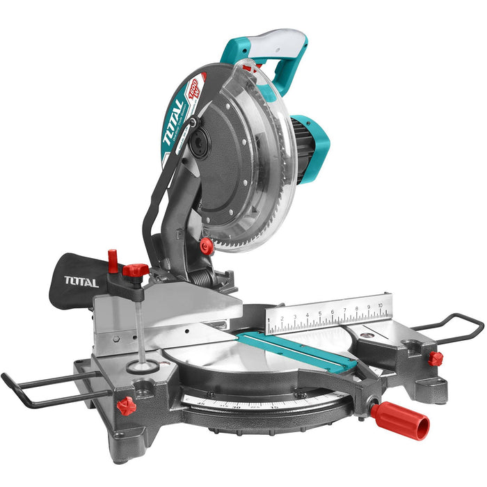 TOTAL MITRE SAW 1.600W / F - 305mm منشار خشب ثابت 12" مع دينمو وملزمةو قواعد