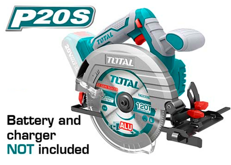 TOTAL Cordless circular saw 165mm (6-1/2'')