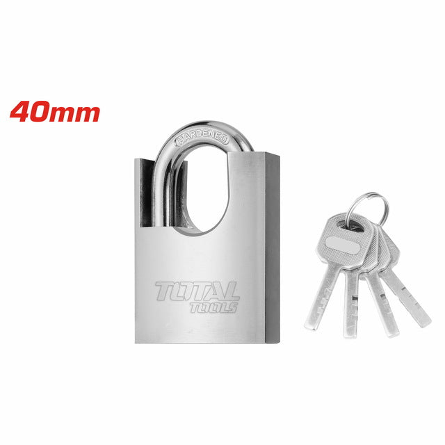 TOTAL Anti-prying steel padlock 40mm