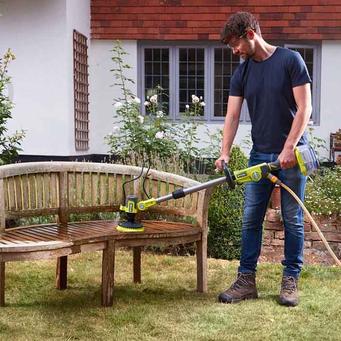 Ryobi Cordless Water Fed Telescopic Scrubber, 18V