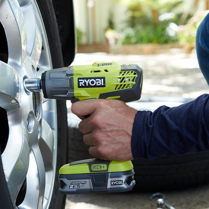 Ryobi Cordless Impact Wrench 1/2 inch, 18V, 3-Speed, 400Nm