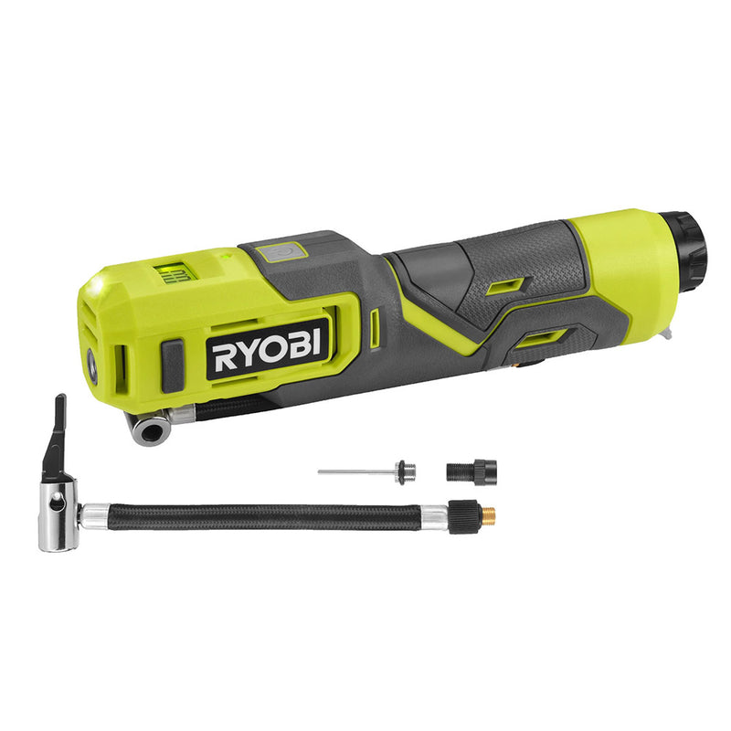 Ryobi Cordless inflator 4V, USB-C Rechargeable, 100 PSI