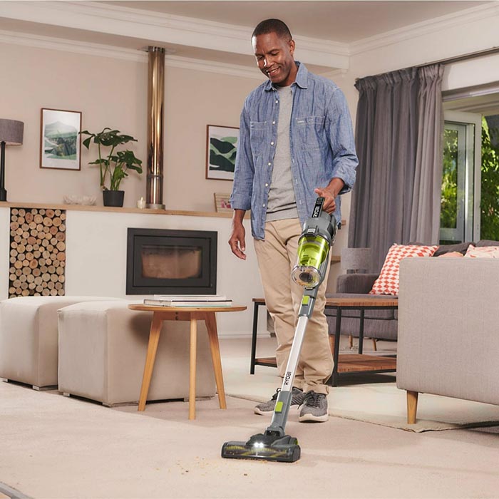 Ryobi, 18V, ONE+ Cordless Floor Vacuum Cleaner, 30 AirWatt Suction Power