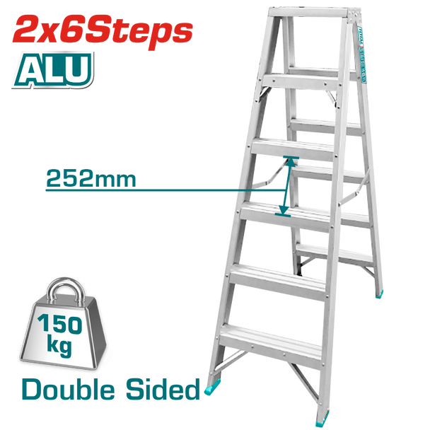 LADDER ALUMINIUM TOTAL 2 X 6 DOUBLE SIDE