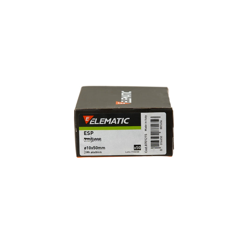 E ELEMATIC POLYPROPYLENE PLUG ES 10X50