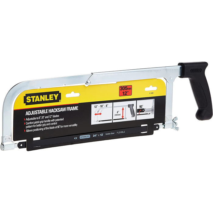 Stanley Hacksaw Adjustable Frame 300mm 12 Inches - E-15200
