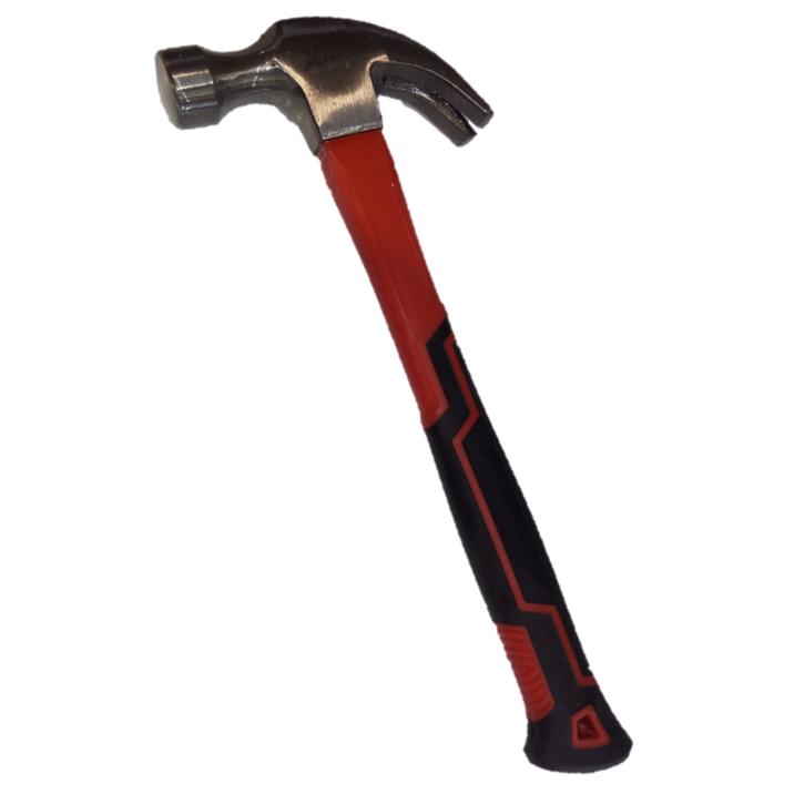 16OZ FINE POLISHED CLAW HAMMER WITH FIBER HANDLE مطرقة مع مقبض فايبر