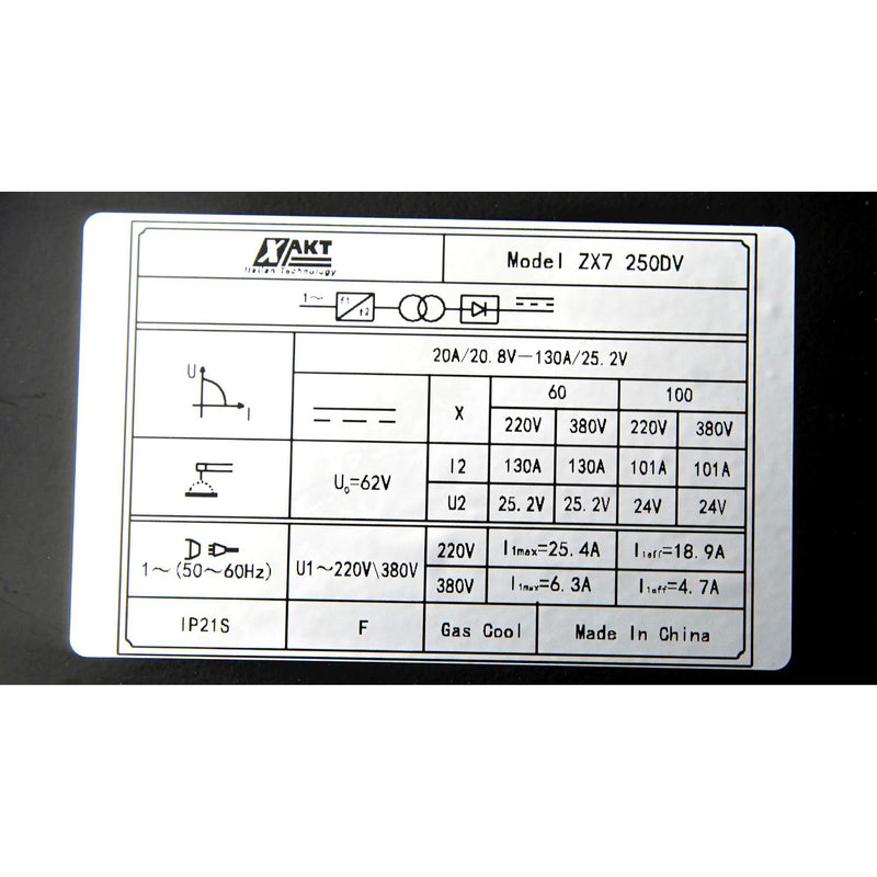 WELDING MACHINE WITH FULL ACCESSORIES 130AMP/250DV