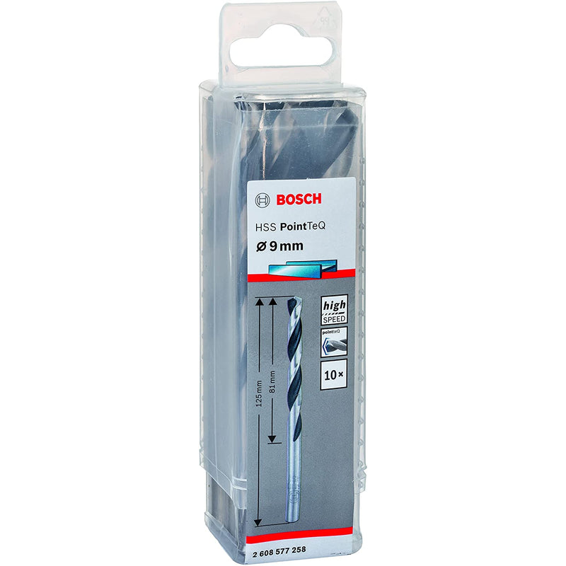 BOSCH Metal drill bit HSS DIN 338 PointTeQ 9mm (10 pcs)