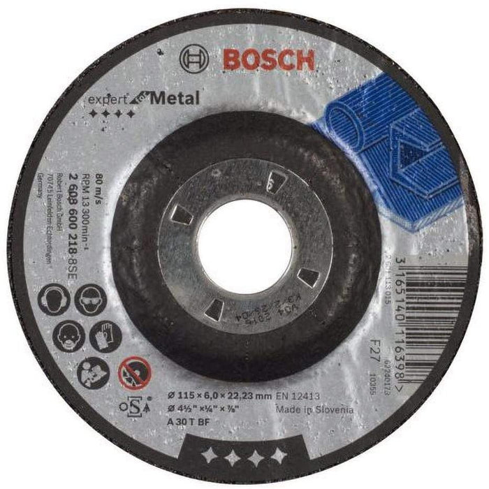 Bosch Grinding Disc With Depressed Centre Expert for Metal A 30 T BF, 115 mm, 6,0 mm