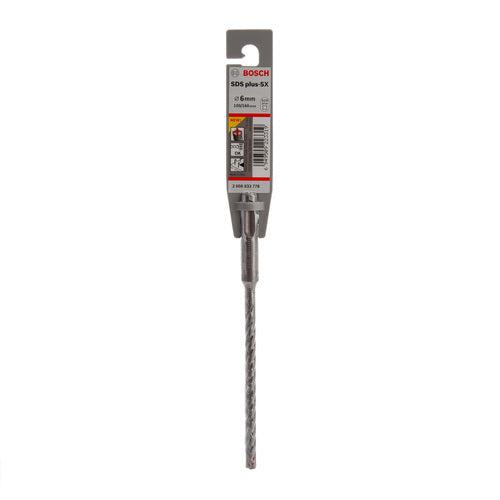 Bosch 6mm x 100mm SDS-Plus-5X Hammer Drill Bit for Concrete & Masonry