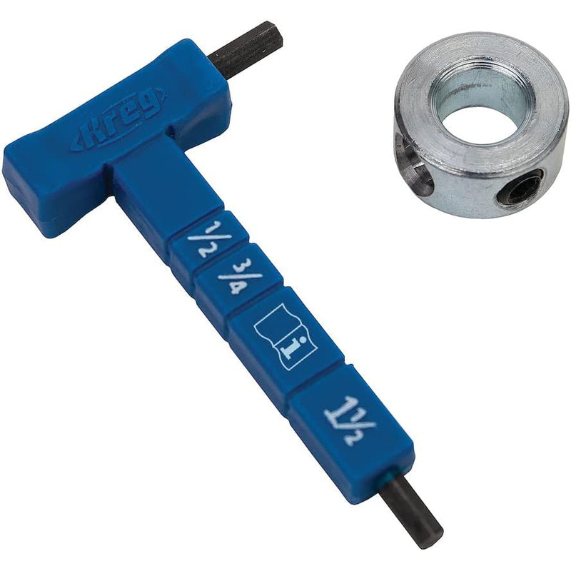 Kreg Easy-Set Stop Collar & Material Gauge / Hex Wrench Kit
