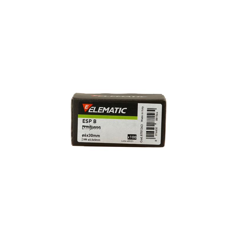 E ELEMATIC POLYPROPYLENE PLUG EB6X30 W-L