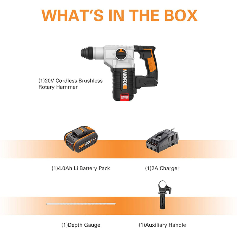WORX WX380 BRUSHLESS ROTARY HAMMER