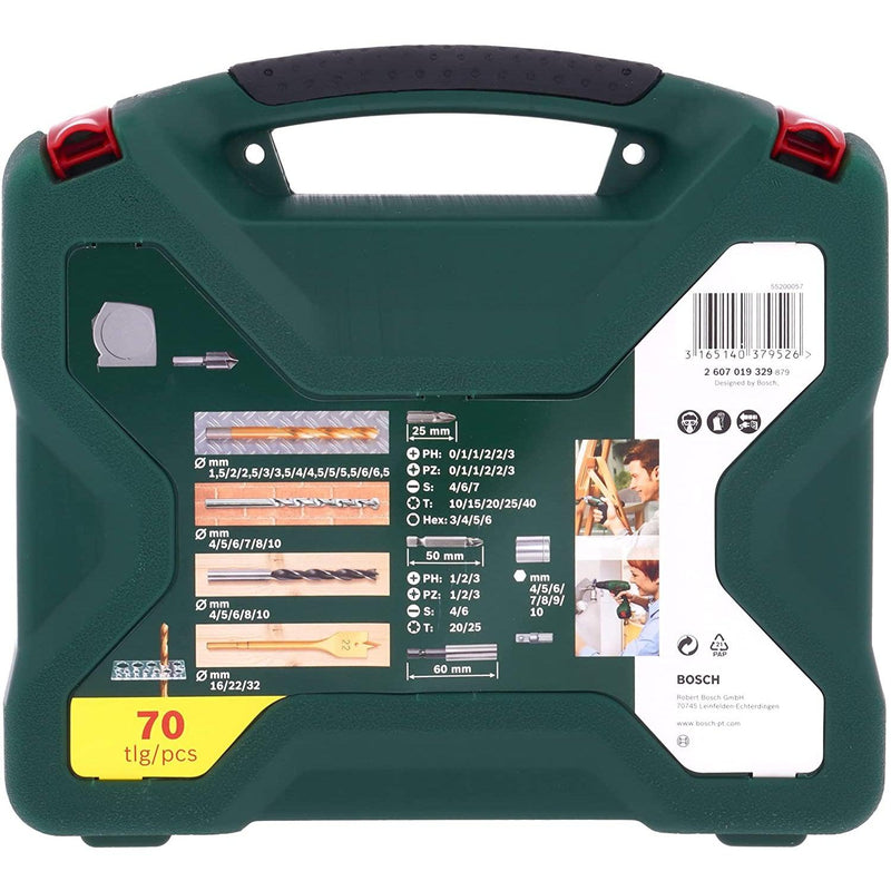 BOSCH 70 PCS DRILLBIT SET+3PLIER SET + MEASURING TAPE