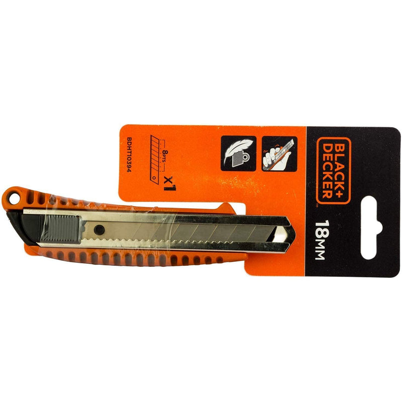 Black+Decker 18mm Bimaterial Autolock Snap-Off Retractable Utility Knife,