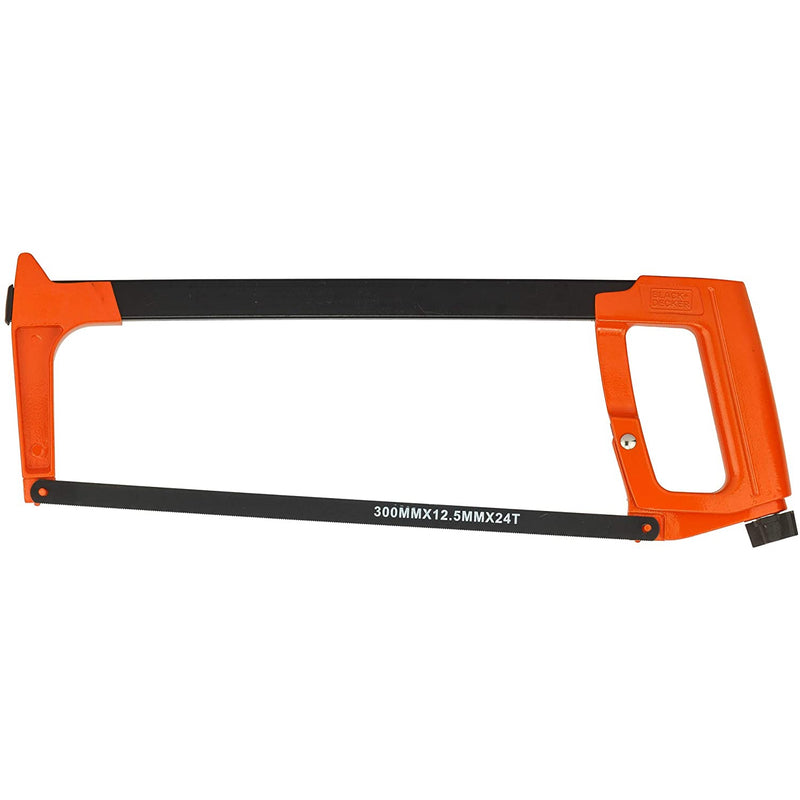 Black+Decker 300mm 45 degree Steel Hacksaw for Metal Cutting