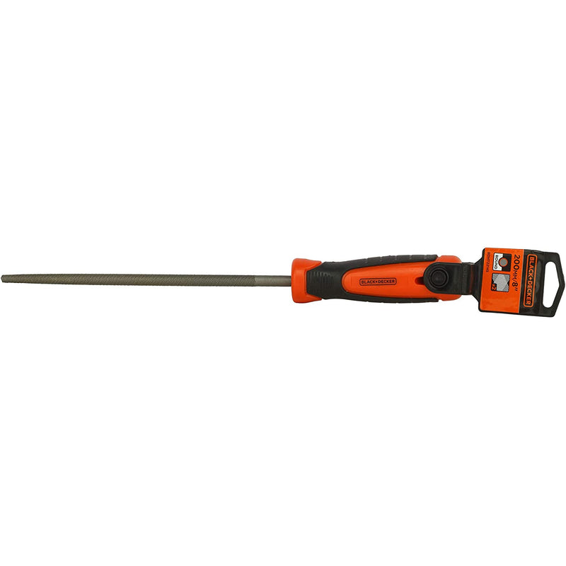 BLACK+DECKER 200mm 2nd Cut Round Steel File With BLACK+DECKER