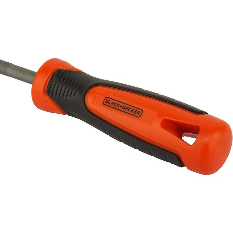 BLACK+DECKER 200mm 2nd Cut Round Steel File With BLACK+DECKER