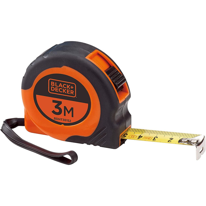 Black+Decker 3mx16mm Bimaterial Short Tape Measure