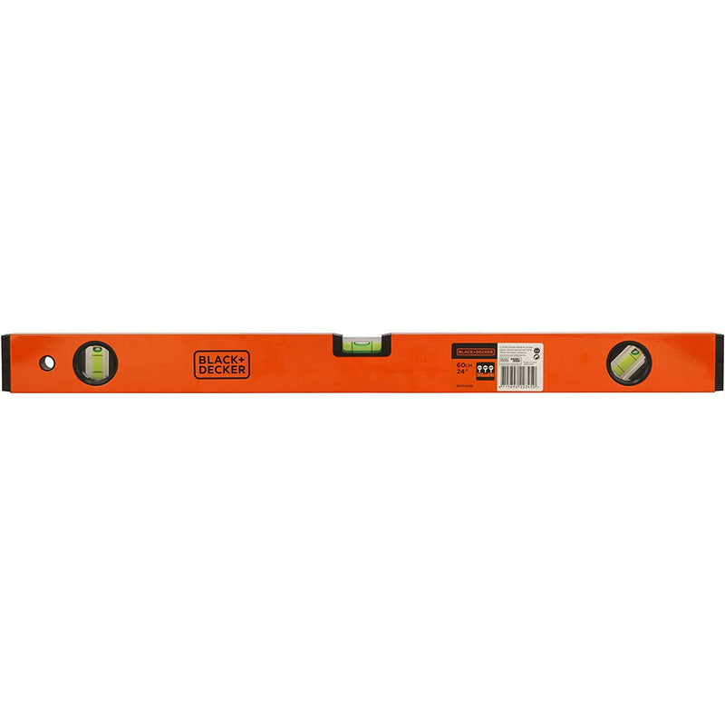 Black+Decker 60cm Aluminium Box Beam Triple Spirit Level