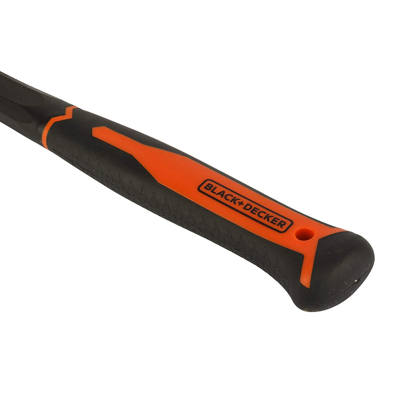 BLACK+DECKER Metal Fiberglass Handle Claw Hammer-450gms