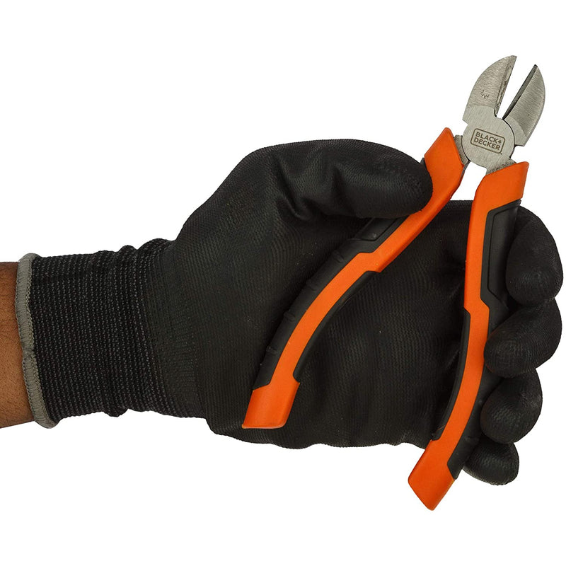 Black+Decker 160mm Bimaterial Steel Diagonal Cutting Pliers