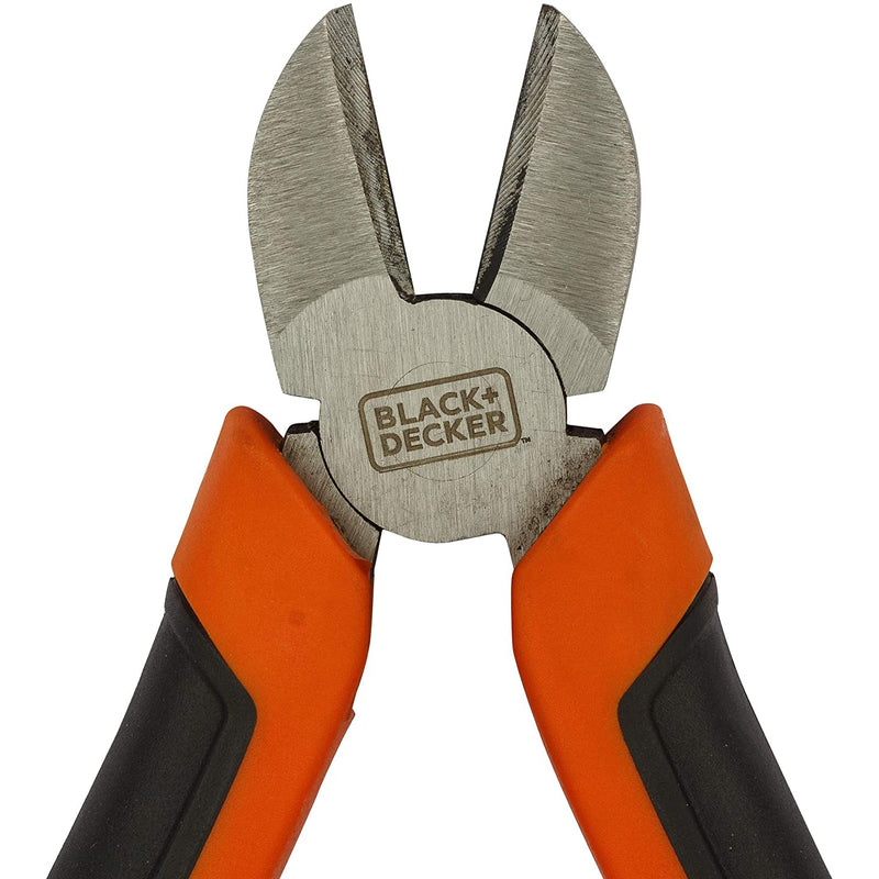 Black+Decker 160mm Bimaterial Steel Diagonal Cutting Pliers