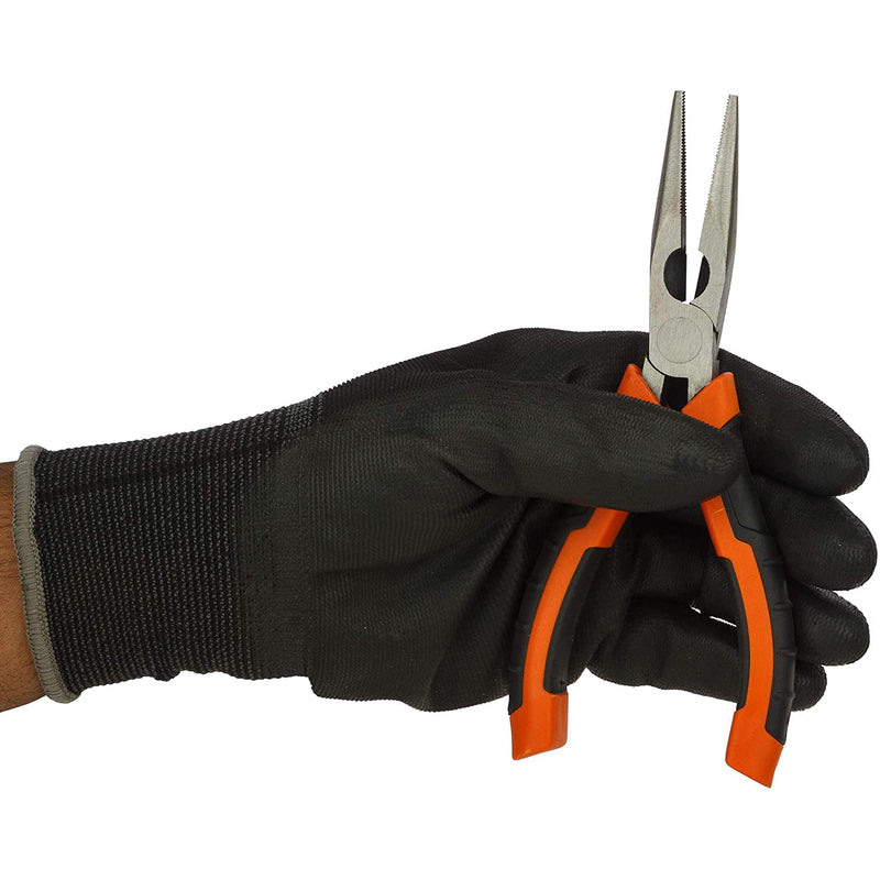 Black+Decker 160mm Bimaterial Handle Steel Long Nose Pliers