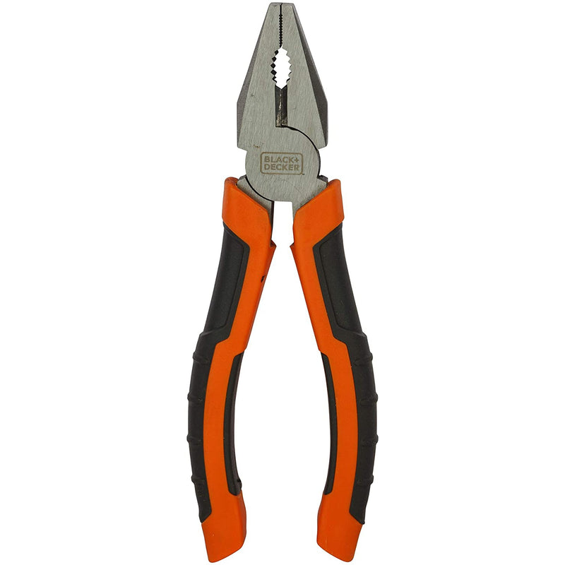 Black+Decker 160mm Steel Combination Pliers with Bimaterial Handle