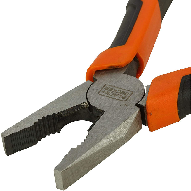 Black+Decker 160mm Steel Combination Pliers with Bimaterial Handle