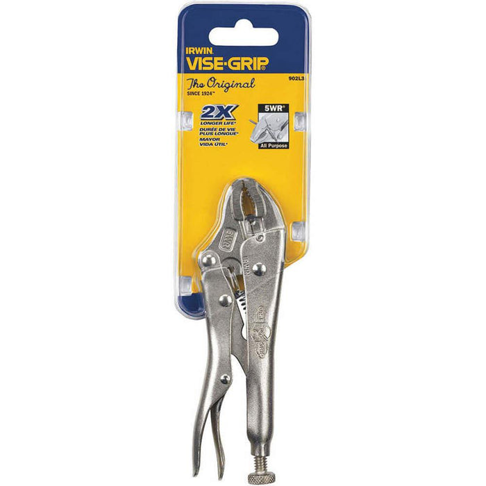 IRWIN 5WR Locking Plier Curved 5 Inch With Wire Cutter