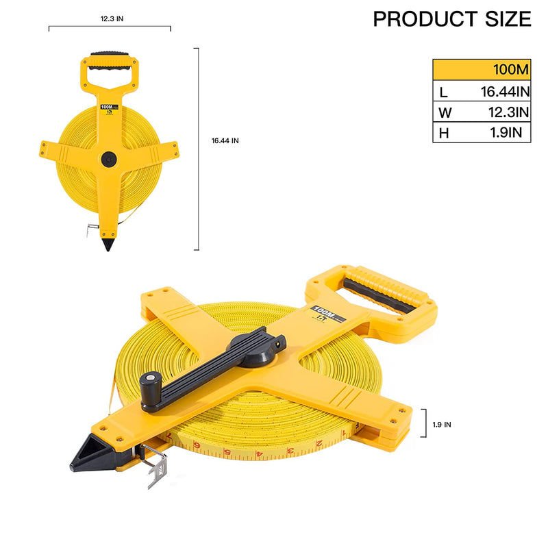 LONG MEASUREING TAPE STEEL SERIES J22 100 MM  متر  100م صاروخ