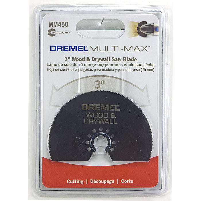 Dremel MM450 Multi-Max Half Moon Oscillating Saw Blade- Oscillating Tool Accessory- Perfect for Cutting Wood and Drywall- Universal Quick-Fit , Black