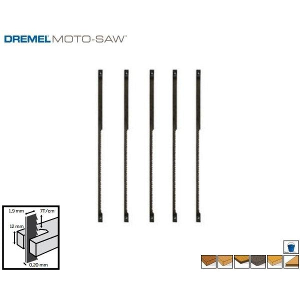 DREMEL Saw blade Moto-Saw, fine for wood, MS52, 5pcs