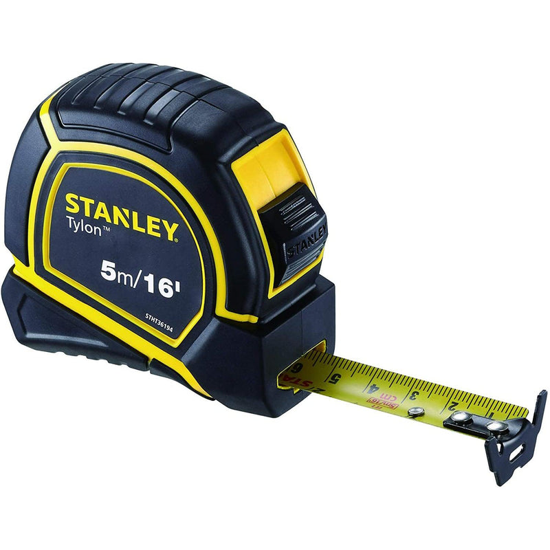 Stanley Tylon Short Tape Measure 5m/16' x 19mm, Yellow/Black - STHT36194