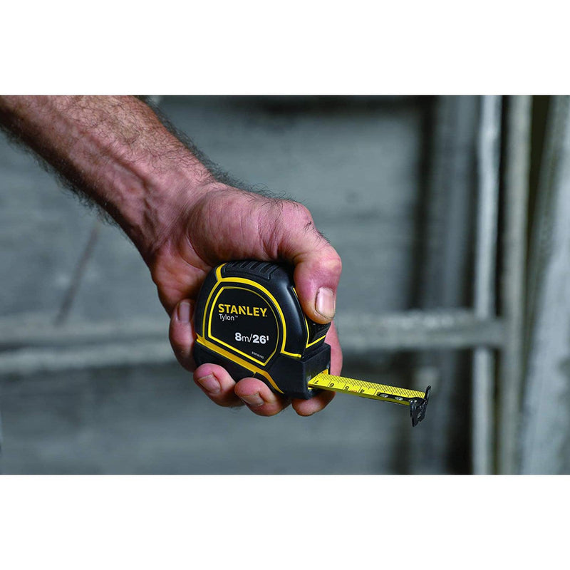 Stanley Tylon Short Tape Measure 8m/26' x 25mm, Yellow/Black - STHT36195