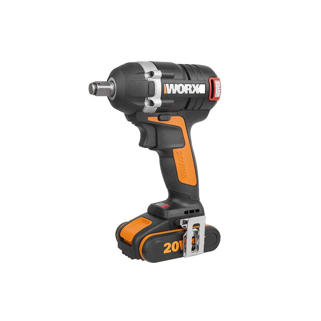 Worx 18V 20V MAX Cordless Brushless Impact Wrench with 2 x 2Ah Battery