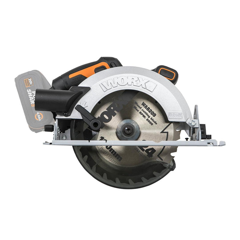 Worx 18V (20V Max) Cordless Brushless 185mm Circular Saw – WX520.9 بدون شاحن او بطارية