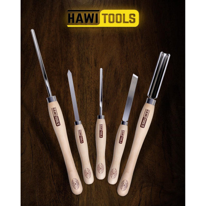 hawi tools woodturning chisel set made by crown UK