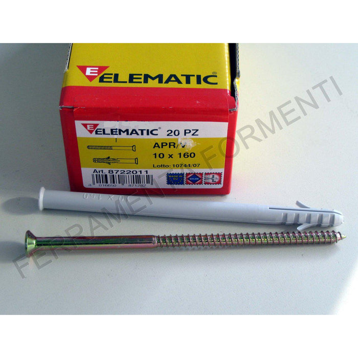 long anchor, light weight fixing on empty wall, brick, Elematic APR/V d.10x160mm with screw