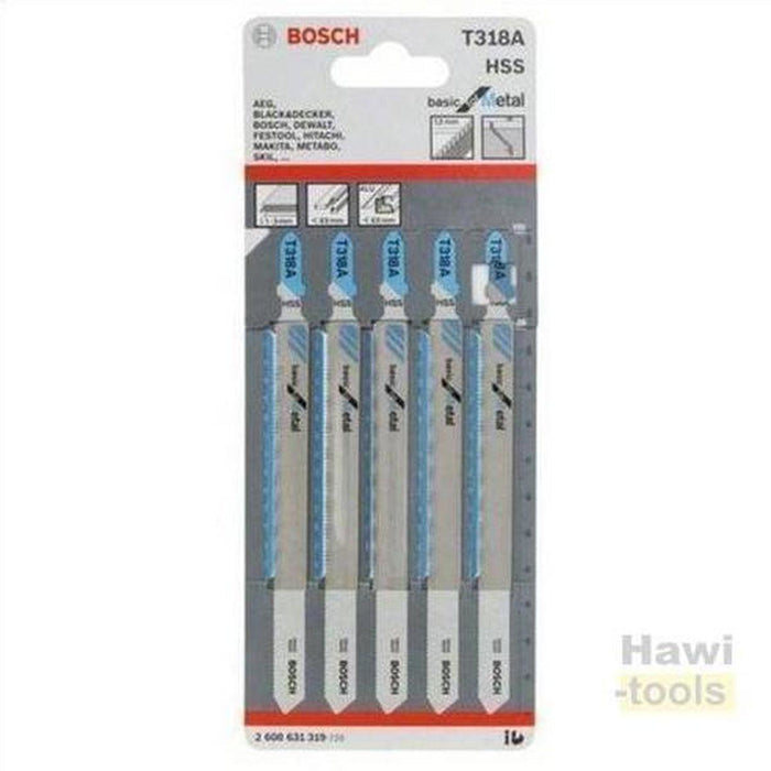 BOSCH T 318 A BOSCH Jigsaw Blades 132 mm 5PC-BOSCH-Hawi tools-هاوي عدد