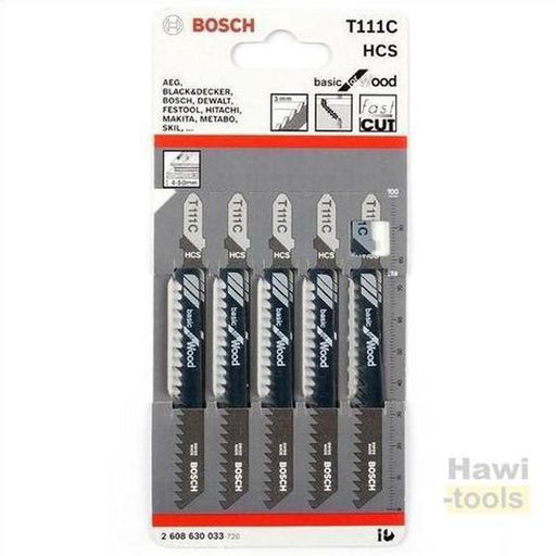 BOSCH T111C BOSCH Jigsaw Blades 100mm 5 PC-BOSCH-Hawi tools-هاوي عدد