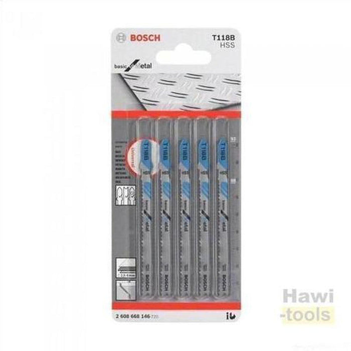 BOSCH T118B BOSCH Jigsaw Blades 92mm 5 PC-BOSCH-Hawi tools-هاوي عدد
