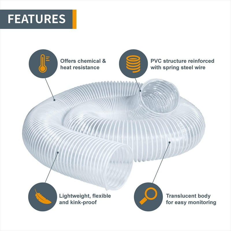 8''X10M CLEAR HOSE WRAPPED ROLL PACKAGE (20CM X 10MITERS)