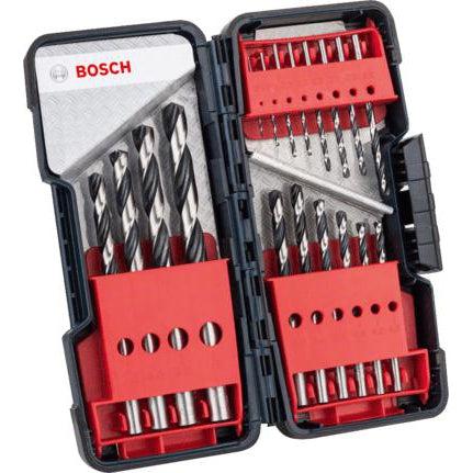 BOSCH HSS Twist Drill Bit PointTeQ Set, 18-Pieces