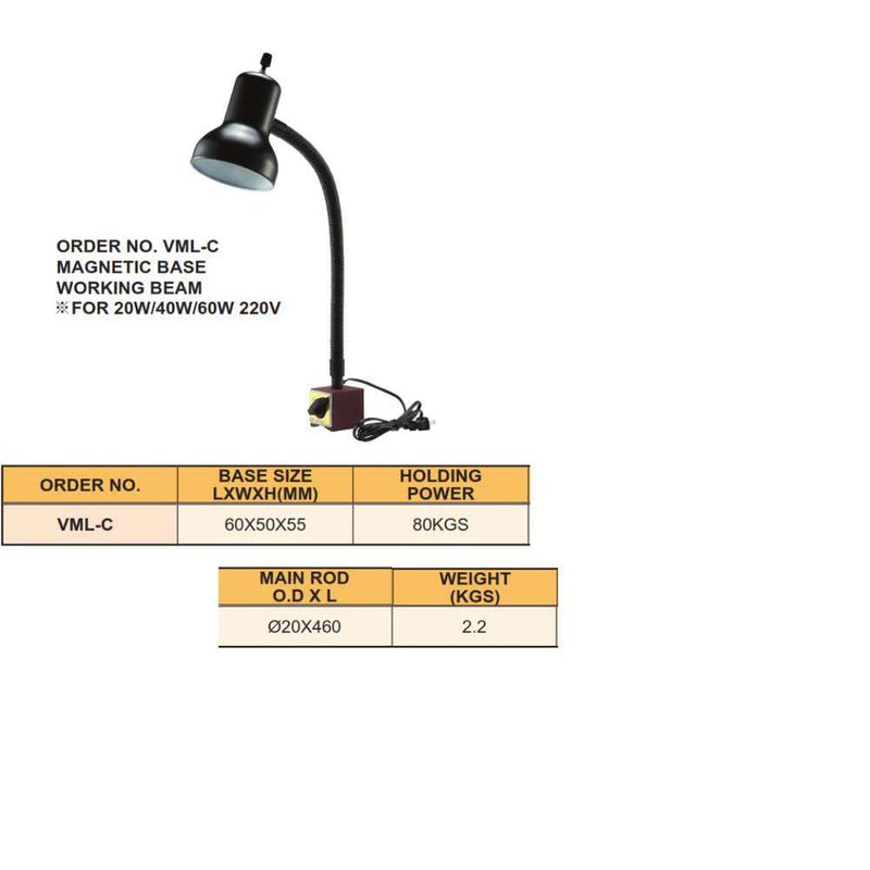 MAGNETIC WORKING BEAM REF: VML-C