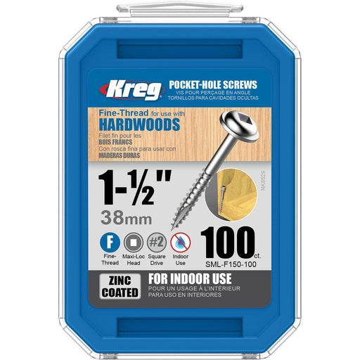 Kreg SPS-F150 Pocket Screws 1-1/2-Inch, 6 Coarse, pan-Head-kreg Tool-Hawi tools-هاوي عدد