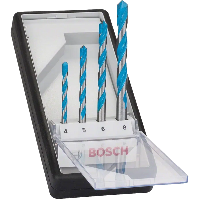 BOSCH Multi-Purpose/Constraction SET (4 , 5 , 6 , 8 mm) . ريشة ثقب متعددة الاستخدام طقم