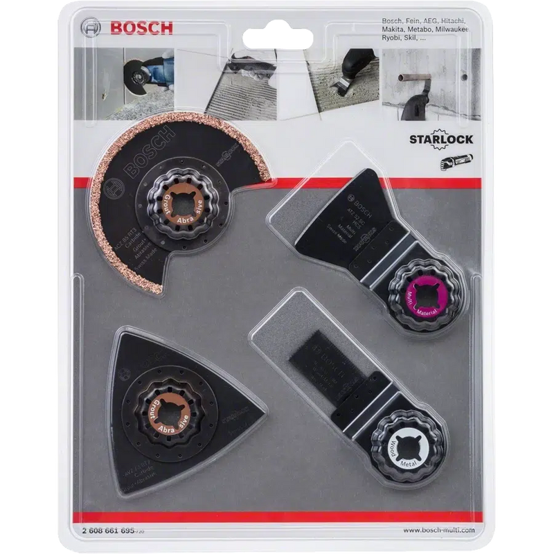 BOSCH 4-pcs Tile set for renovartion and reconstruction work multi tool طقم البلاط